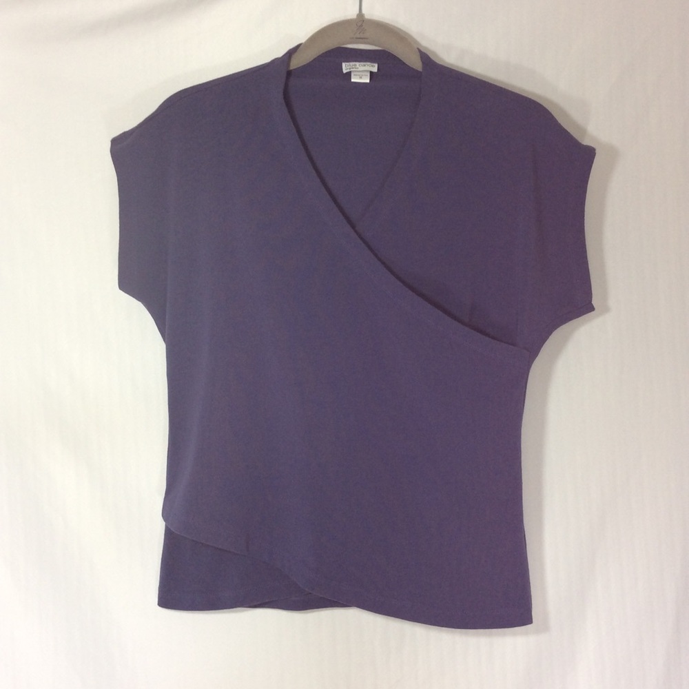 COPY - Blue Canoe Organic Lavender Criss Cross Vneck Top